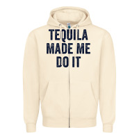Sandshell womens tequila made me do it tank tops for women summer drinking tank Zipper Hoodie - linhVisuals
