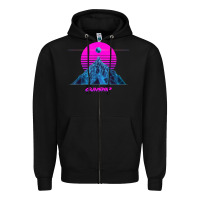 Black pink sun   official gunship t shirt Zipper Hoodie - linhVisuals