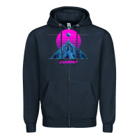 Navy pink sun   official gunship t shirt Zipper Hoodie - linhVisuals