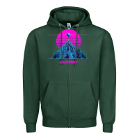 Sports Green pink sun   official gunship t shirt Zipper Hoodie - linhVisuals