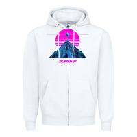 White pink sun   official gunship t shirt Zipper Hoodie - linhVisuals