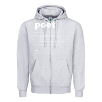 Heather Grey poet definition funny for poet drama poetry poems t shirt Zipper Hoodie - linhVisuals