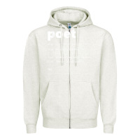Oatmeal Heather poet definition funny for poet drama poetry poems t shirt Zipper Hoodie - linhVisuals