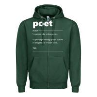 Sports Green poet definition funny for poet drama poetry poems t shirt Zipper Hoodie - linhVisuals