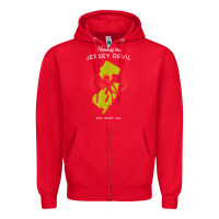 Red home of the jersey devil   new jersey, usa t shirt Zipper Hoodie - linhVisuals