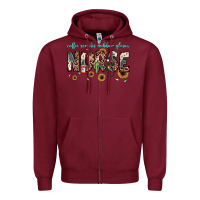 Burgundy nurse coffee scrubs rubber gloves Zipper Hoodie - JahusDesignShop
