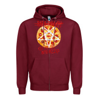 Burgundy papa roach   official merchandise  cut my life into pizzas t shirt Zipper Hoodie - linhVisuals