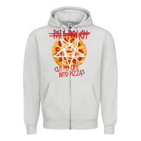 Dove Grey papa roach   official merchandise  cut my life into pizzas t shirt Zipper Hoodie - linhVisuals