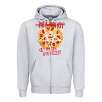 Heather Grey papa roach   official merchandise  cut my life into pizzas t shirt Zipper Hoodie - linhVisuals