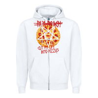 White papa roach   official merchandise  cut my life into pizzas t shirt Zipper Hoodie - linhVisuals