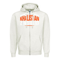 Oatmeal Heather sikh khalistan zindabad singh punjabi t shirt Zipper Hoodie - linhVisuals