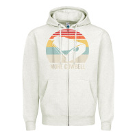 Oatmeal Heather retro more cowbell shirt funny drummer gift vintage t shirt Zipper Hoodie - linhVisuals