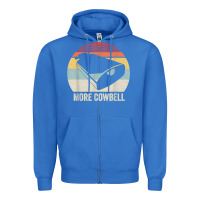 True Royal retro more cowbell shirt funny drummer gift vintage t shirt Zipper Hoodie - linhVisuals