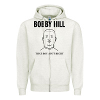 Oatmeal Heather bobby hill that boy ain't right [tw] Zipper Hoodie - linhVisuals