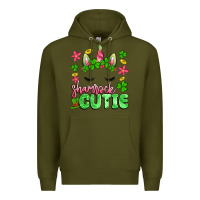 Army Green shamrock cutie artiststas Premium Hoodie - Artiststas