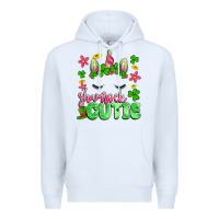 White shamrock cutie artiststas Premium Hoodie - Artiststas