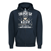 Navy i can't fix stupid   funny carpentry woodworking carpenter t shirt Zipper Hoodie - linhVisuals