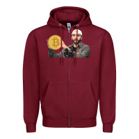 Burgundy el salvador bitcoin bukele legal tender cryptocurrency btc t shirt Zipper Hoodie - linhVisuals