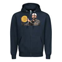 Navy el salvador bitcoin bukele legal tender cryptocurrency btc t shirt Zipper Hoodie - linhVisuals