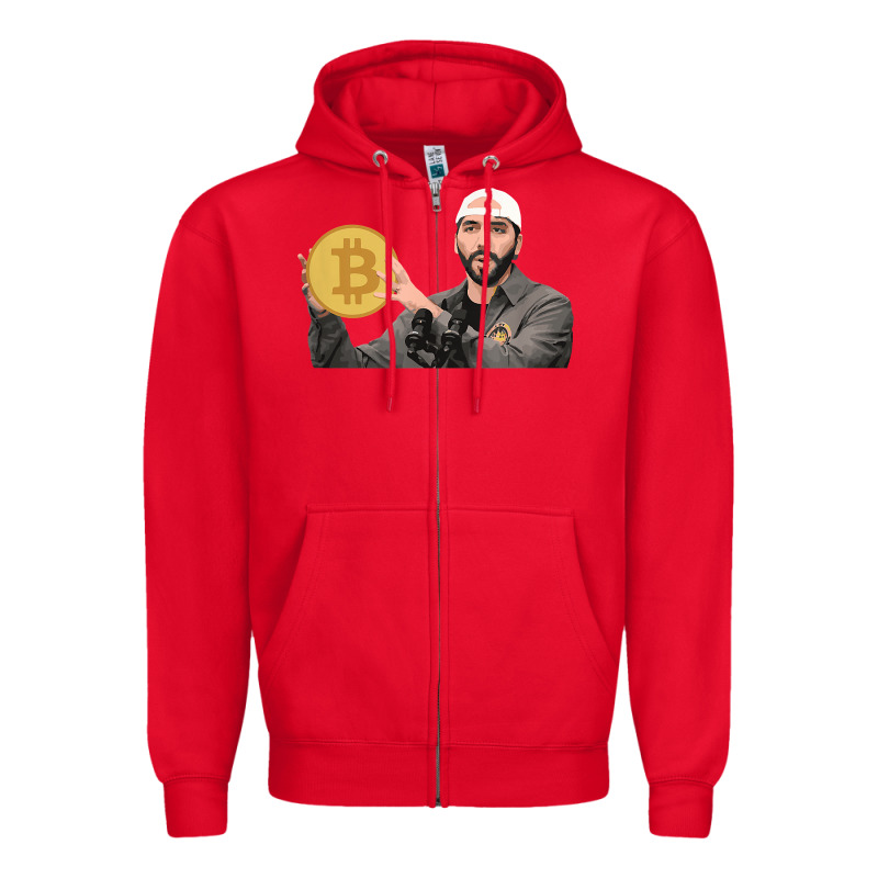 El Salvador Bitcoin Bukele Legal Tender Cryptocurrency Btc T Shirt Zipper Hoodie by linhVisuals | Teevron