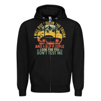 Black i will put you in the trunk and help people funny saying t shirt Zipper Hoodie - linhVisuals