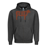 Charcoal Heather beef t shirt, beef cattle shirt Zipper Hoodie - linhVisuals
