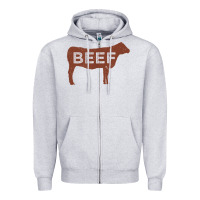 Heather Grey beef t shirt, beef cattle shirt Zipper Hoodie - linhVisuals