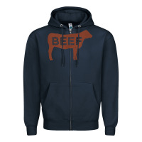 Navy beef t shirt, beef cattle shirt Zipper Hoodie - linhVisuals