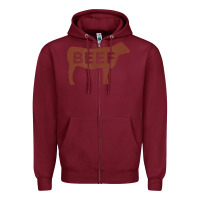 Burgundy beef t shirt, beef cattle shirt Zipper Hoodie - linhVisuals