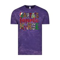 Cloud Purple Santa's Favorite Nurse Vintage Tee - BundleAndBundleShop