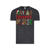 Vintage Black Santa's Favorite Nurse Vintage Tee - BundleAndBundleShop