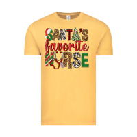 Vintage Mustard Santa's Favorite Nurse Vintage Tee - BundleAndBundleShop