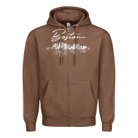 Chestnut boston skyline t shirt for women, men, girls & boys Zipper Hoodie - linhVisuals