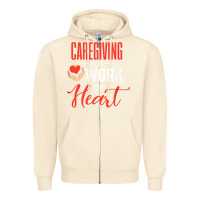 Sandshell caregiving is a work of heart caregiver gifts for men, women t shirt Zipper Hoodie - linhVisuals