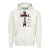 Oatmeal Heather knights templar crusader cross ring order be without fear t shirt Zipper Hoodie - linhVisuals