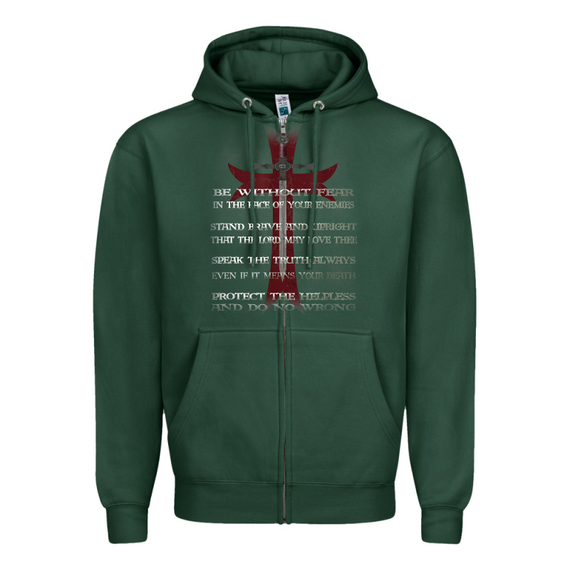 Knights Templar Crusader Cross Ring Order Be Without Fear T Shirt Zipper Hoodie by linhVisuals | Teevron