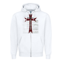 White knights templar crusader cross ring order be without fear t shirt Zipper Hoodie - linhVisuals