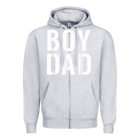 Heather Grey boy dad son father daddy dad t shirt Zipper Hoodie - linhVisuals