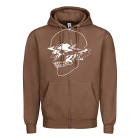 Chestnut creepy cool egirl eboy pastel goth vaporwave glitch skull sweatshirt Zipper Hoodie - linhVisuals