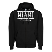 Black miami florida souvenir t shirt Zipper Hoodie - linhVisuals