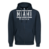 Navy miami florida souvenir t shirt Zipper Hoodie - linhVisuals