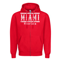 Red miami florida souvenir t shirt Zipper Hoodie - linhVisuals