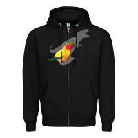 Black cute screaming parrot, birb memes, funny t rex sun conure t shirt Zipper Hoodie - linhVisuals