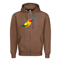 Chestnut cute screaming parrot, birb memes, funny t rex sun conure t shirt Zipper Hoodie - linhVisuals