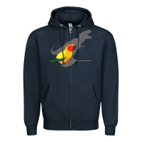 Navy cute screaming parrot, birb memes, funny t rex sun conure t shirt Zipper Hoodie - linhVisuals