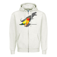 Oatmeal Heather cute screaming parrot, birb memes, funny t rex sun conure t shirt Zipper Hoodie - linhVisuals