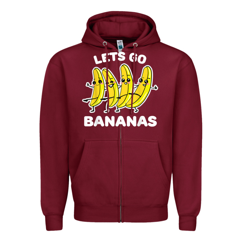Lets Go Bananas Shirt  Funny Fruit Pun Shirt  Banana T Shirt Zipper Hoodie by linhVisuals | Teevron