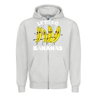 Dove Grey lets go bananas shirt  funny fruit pun shirt  banana t shirt Zipper Hoodie - linhVisuals