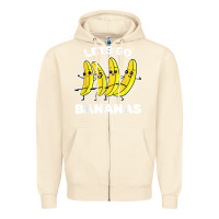 Sandshell lets go bananas shirt  funny fruit pun shirt  banana t shirt Zipper Hoodie - linhVisuals