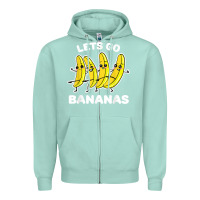 Seafoam lets go bananas shirt  funny fruit pun shirt  banana t shirt Zipper Hoodie - linhVisuals